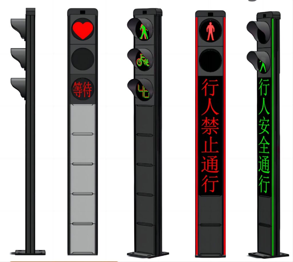 Modular integrated road traffic lights