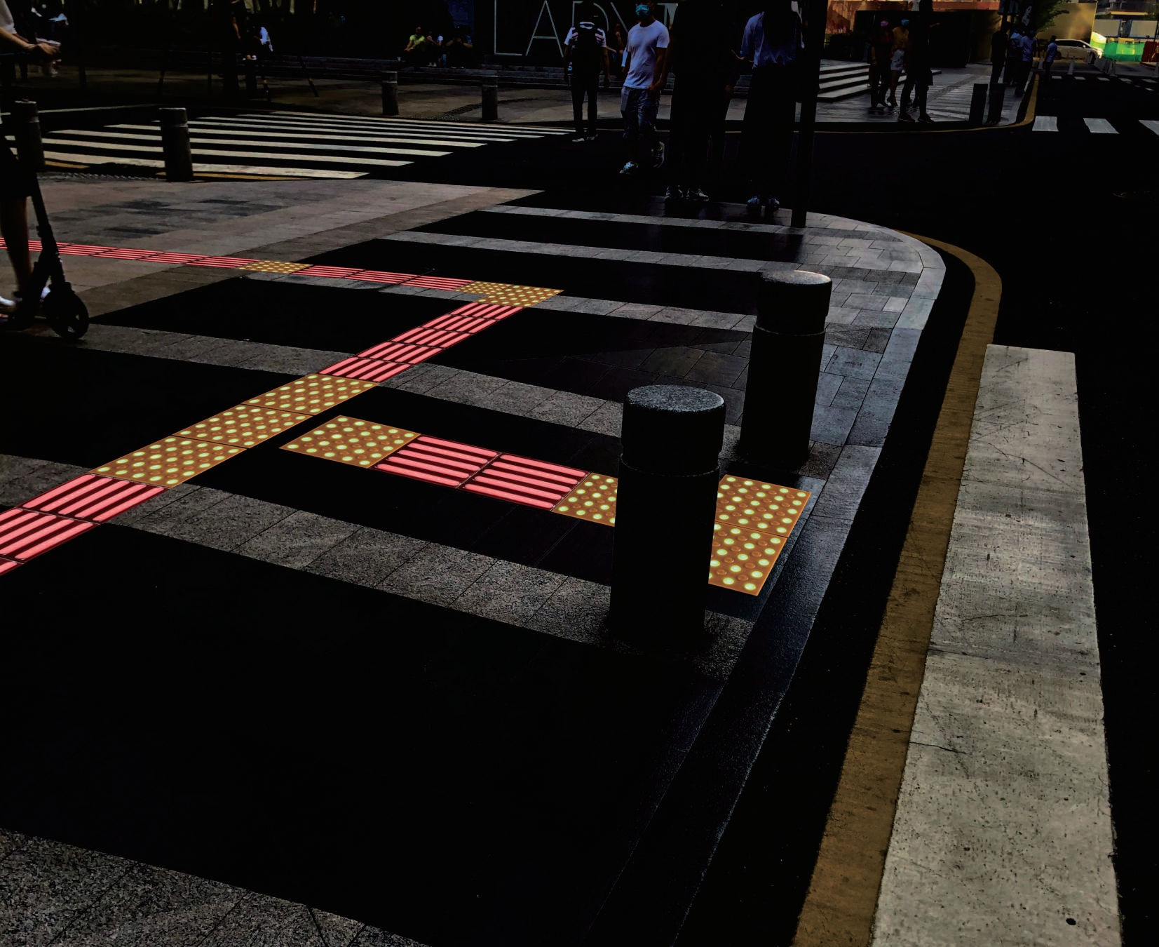 Smart Luminous Zebra Crossing Floor Lights