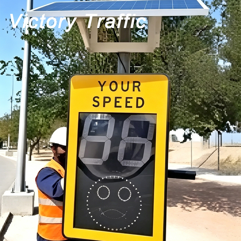solar power radar speed sign