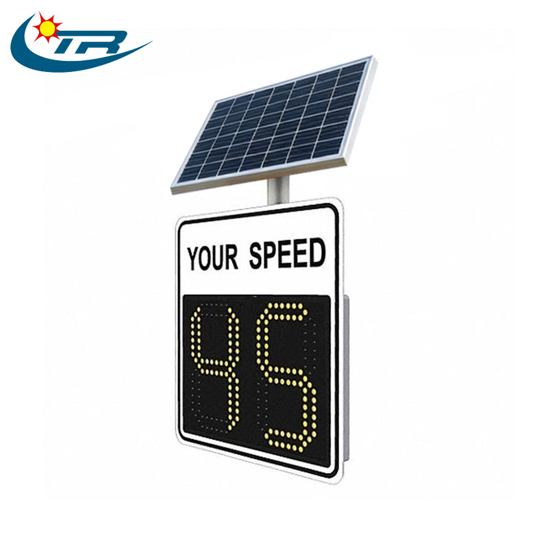 Solar powered radar speed signs