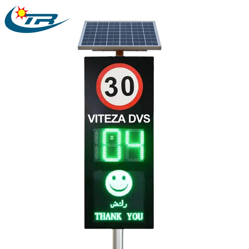 Solar powered radar speed signs